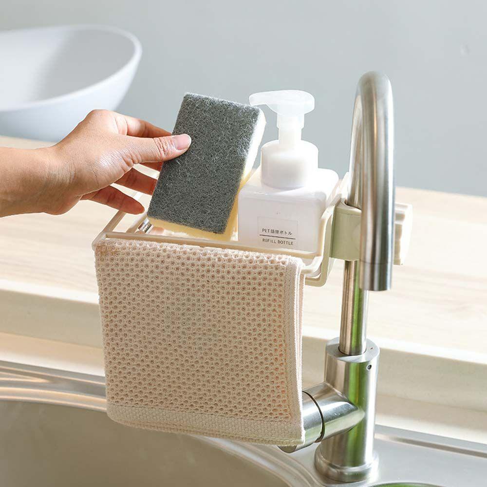 Giá Đỡ Bọt Biển Rửa Chén Gắn Vòi Nước Tiện Dụng