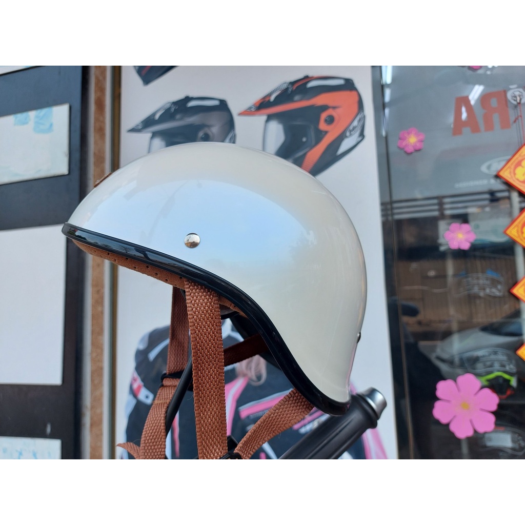 Mũ bảo hiểm nửa đầu NAPOLI N120 Gangster - Màu Đen Nhám Size (55 -58cm) - 12 tháng bảo hành