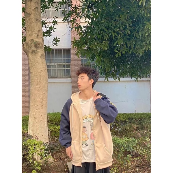 ẢNH THẬT  áo khoác có mũ trùm đầu nam nữ