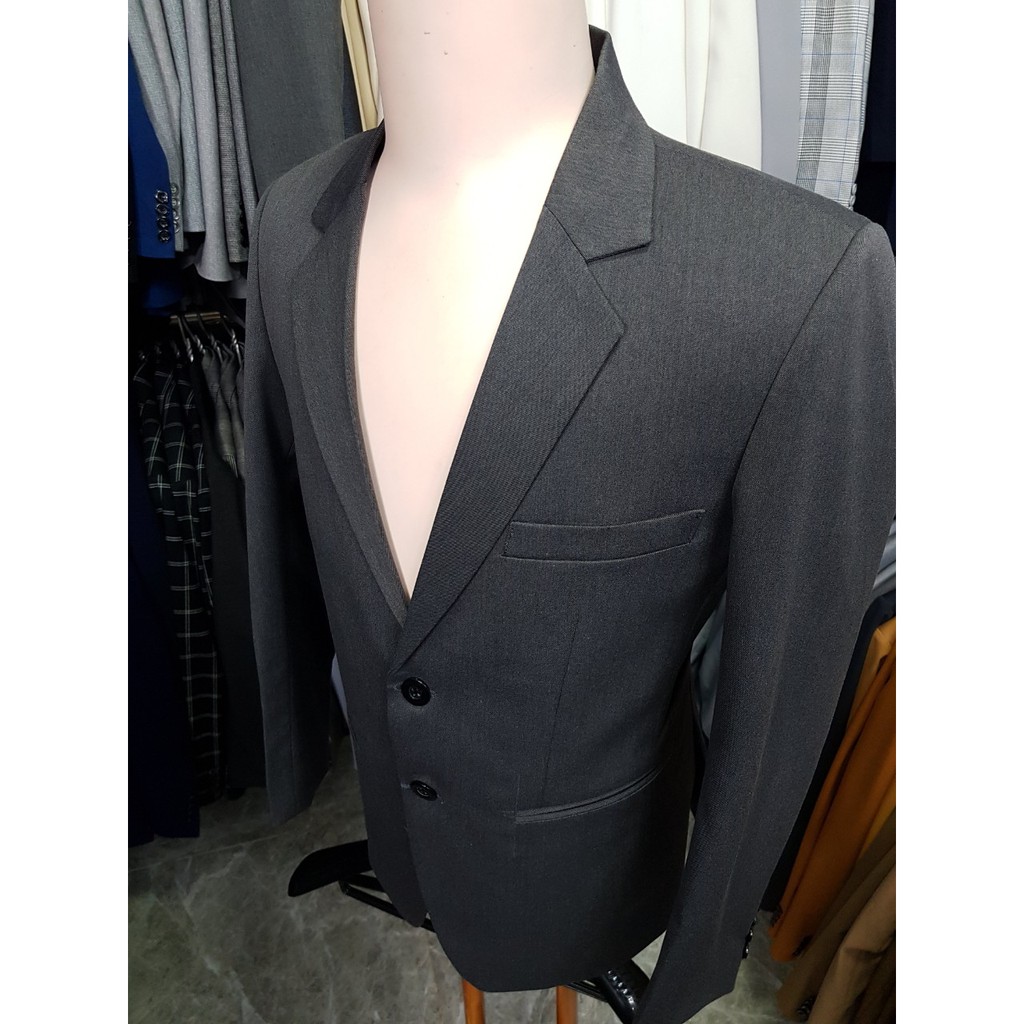 Áo Vest Nam Form Suông màu Xám 2 nút chất vải mềm mịn