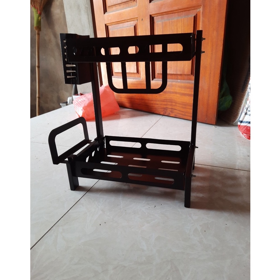 KỆ GIA VỊ 2 TẦNG,3 TẦNG dùng cho nhà bếp đầy đủ phụ= kiện