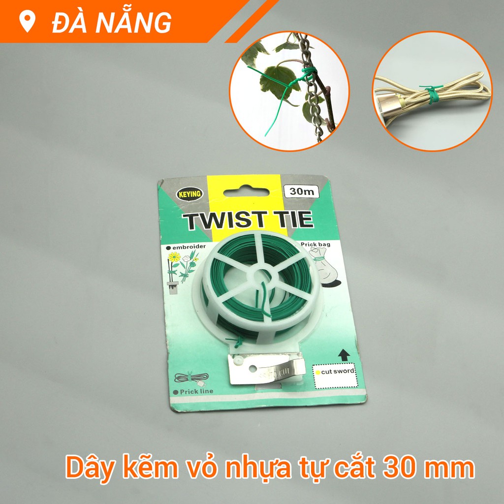 Dây kẽm vỏ nhựa cố định cành cây hoa quả