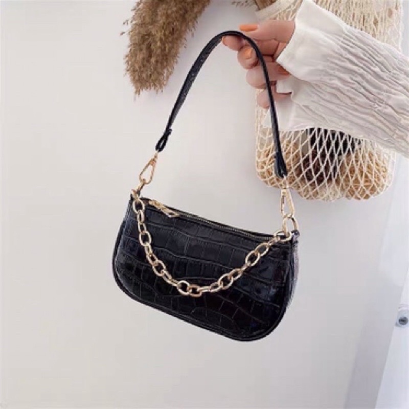 Túi Kẹp Nách Nữ  Túi Đeo Vai,Đeo Chéo Phối Dây Xích