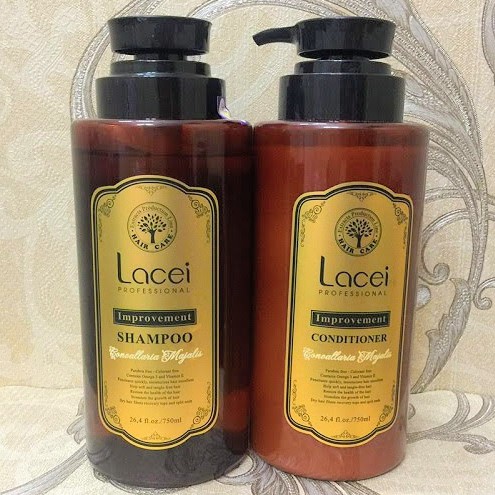 Combo dầu gội xả và xịt dưỡng chăm sóc tóc Lacei Improvement 750mlx2/250ml