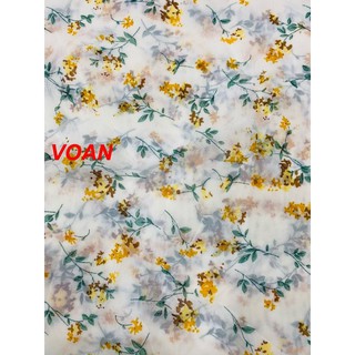 VẢI VOAN  HOA NHÍ - DÒNG VẢI THÔNG DỤNG - 1 MÉT X 1M5