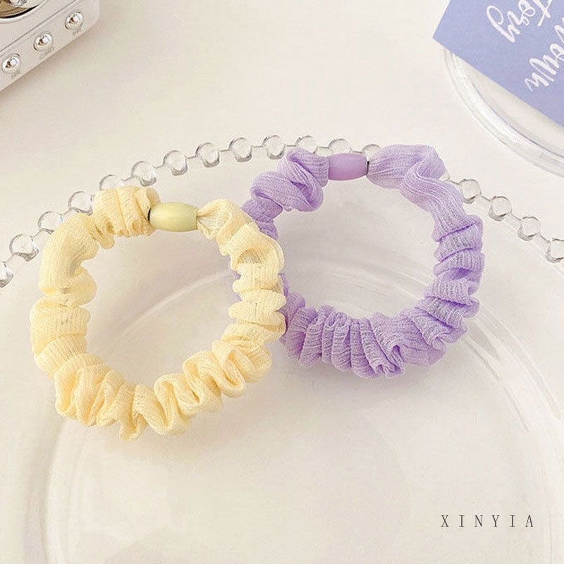 Dây Cột Tóc Màu Sắc Ngọt Ngào Phong Cách Hàn Quốc Cho Nữ