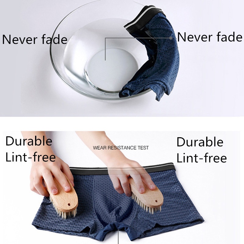 Bộ 4 Quần Lót Boxer Nam Chất Liệu Cotton Thoáng Khí