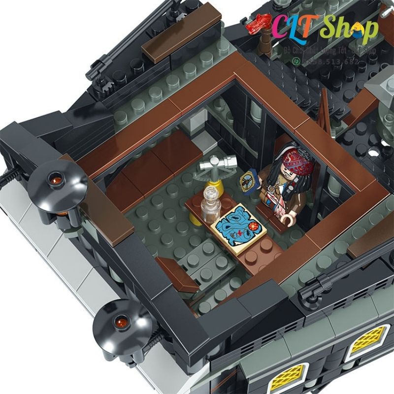 Đồ chơi xếp hình lắp ráp tàu cướp biển tàu ngọc trai đen huyền thoại vùng Caribbean Pirates Black Pearl CLTshop sx6002