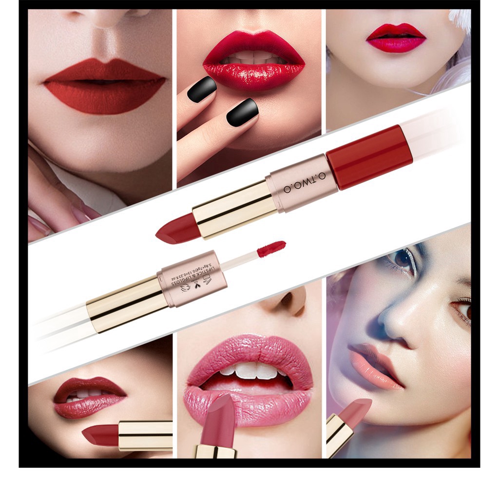 [Hàng mới về] Son Môi O.Two.O Hai Đầu 2 Trong 1 Dưỡng Ẩm Chống Thấm Nước Lâu Trôi | BigBuy360 - bigbuy360.vn