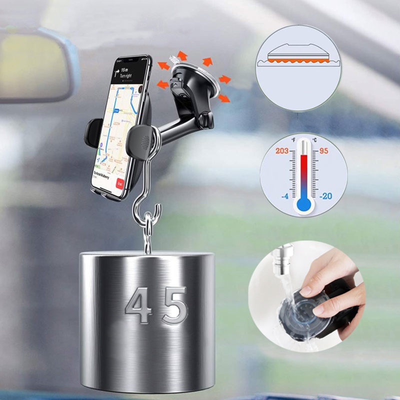 Giá Đỡ Điện Thoại Đa Năng Gắn Trên Kính Chắn Gió Của Ô Tô Xoay 360 Độ Có Cốc Hút Tiện Dụng