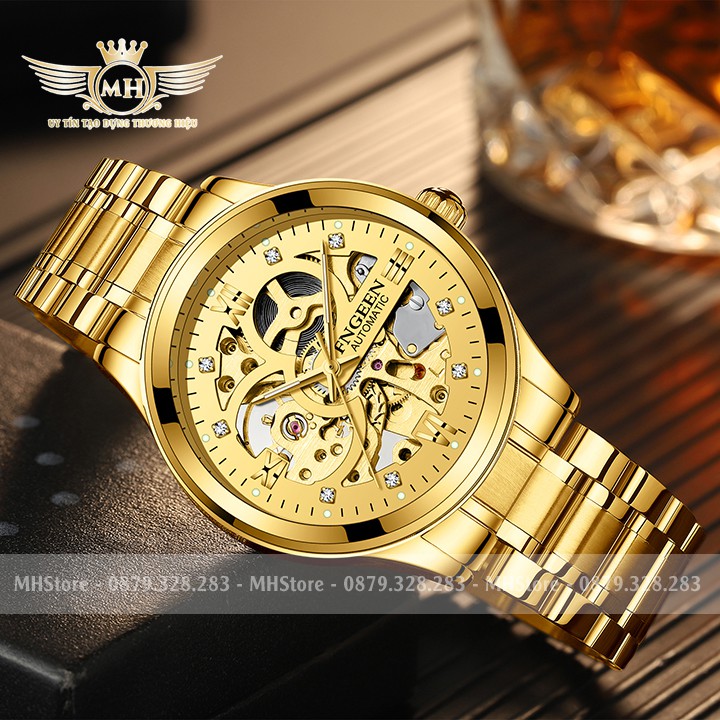 Đồng hồ cơ nam Fngeen 6018 cơ lộ máy, automatic tự động, dây thép không gỉ cao cấp chính hãng [Tặng tháo dây] | BigBuy360 - bigbuy360.vn