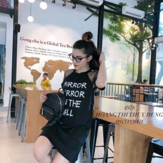 Đầm Suông Thể Thao Phối Tay Lưới