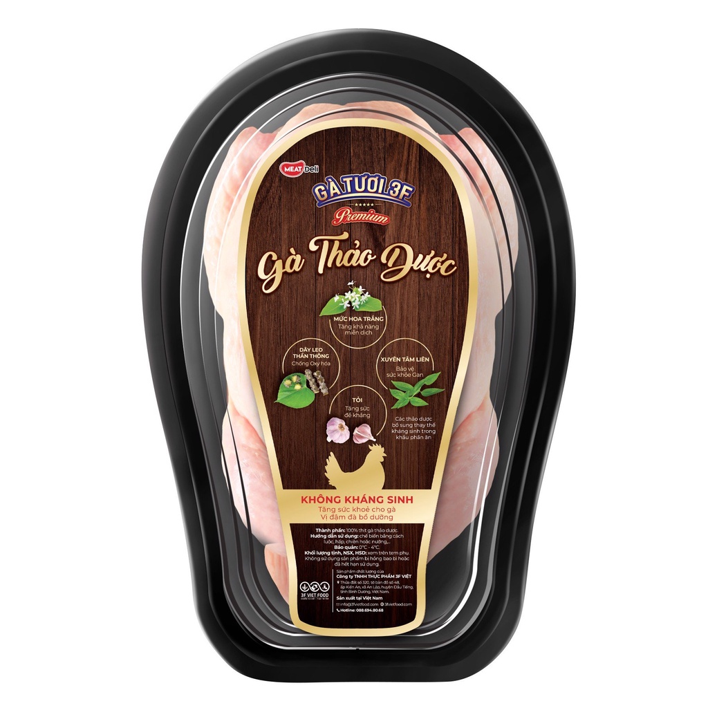 3F Gà ta Thảo dược 1.2kg cao cấp  [HCM] Tươi mới mỗi ngày, nhận hàng sau 1 2 ngày đặt