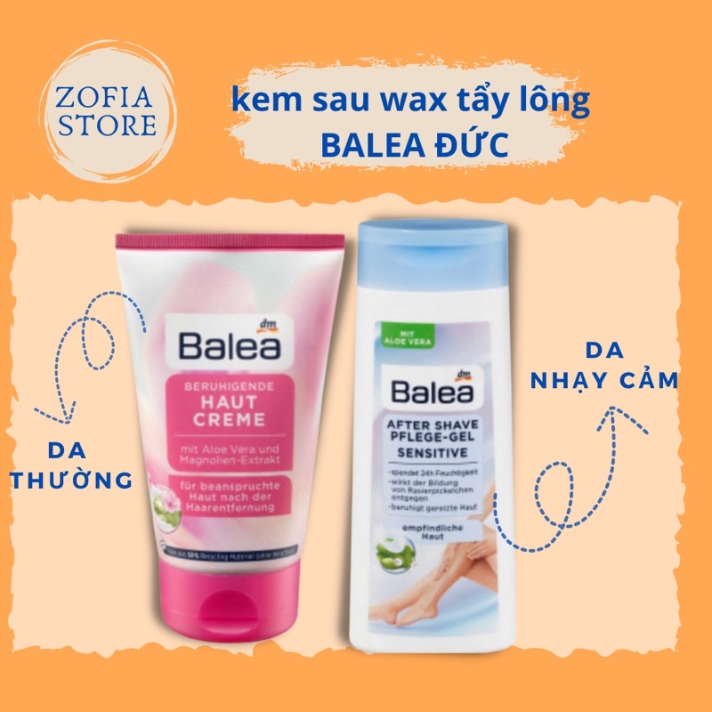 Kem dưỡng sau wax sau tẩy lông Balea nội địa Đức