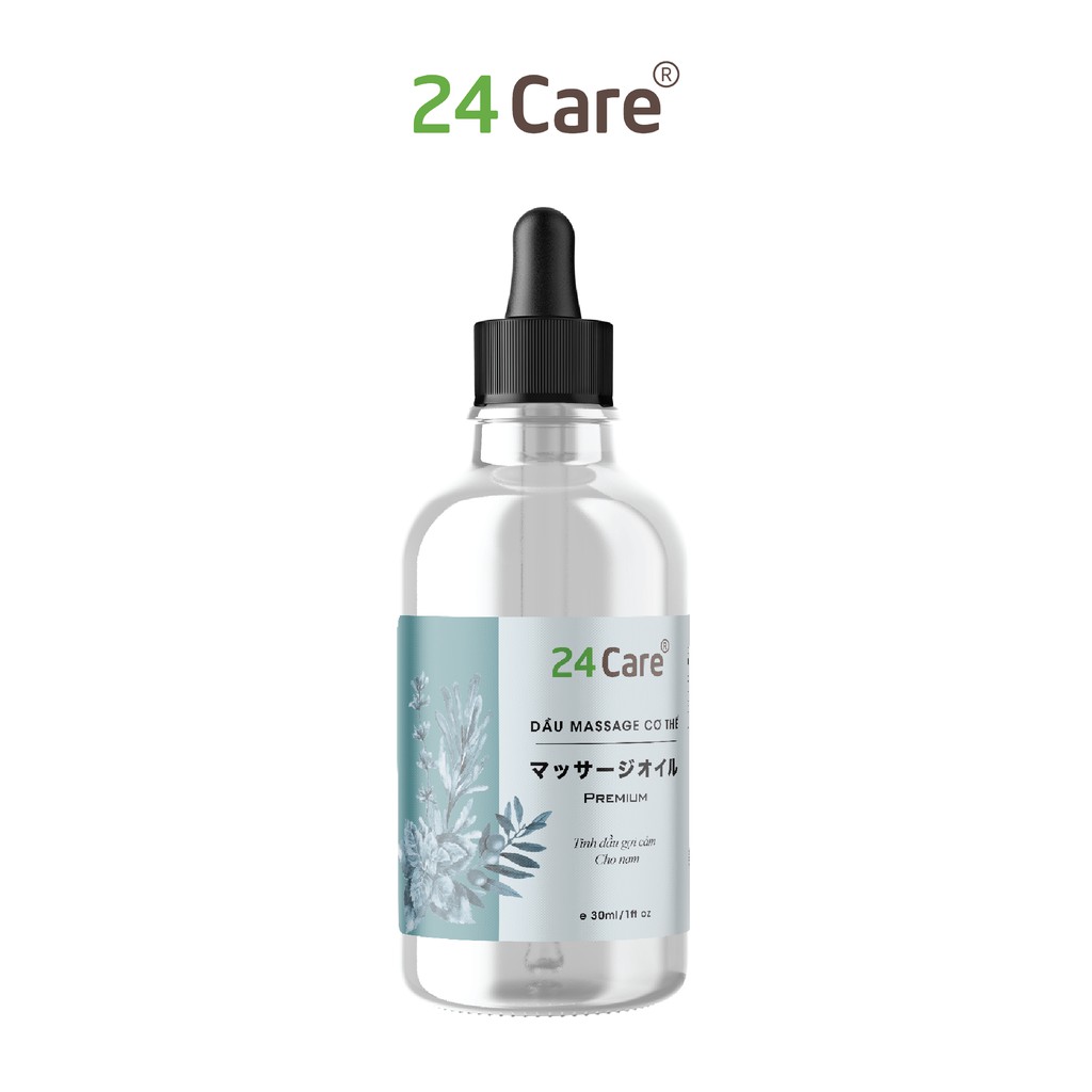 Dầu massage TINH DẦU gợi cảm cho Nam Nữ 24Care 30ml - CHĂM SÓC DA, TĂNG HAM MUỐN