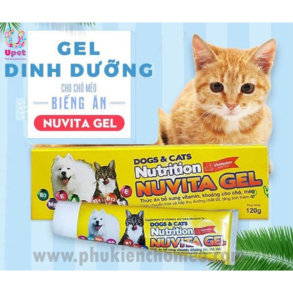 Gel dinh dưỡng Nuvita gel 120g - Bổ Sung Vitamin Và Khoáng chất  Cho Chó Mèo ,giúp hấp thu tốt.