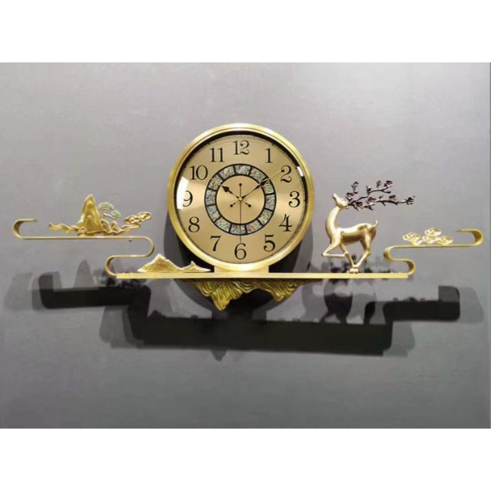 Đồng Hồ Treo Tường Trang Trí-Mã 9044-Kt-93x40cm-đồng hồ tranh cao cấp đẹp,rẻ-quà tặng ý ngĩa-hàng nhập khẩu-bh 5 năm