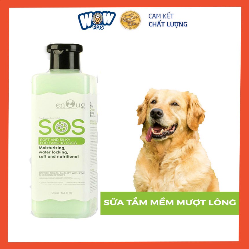 [W004]Sữa tắm SOS cho chó mèo wowpets Dầu tắm chó mèo sos mượt lông, ve rận