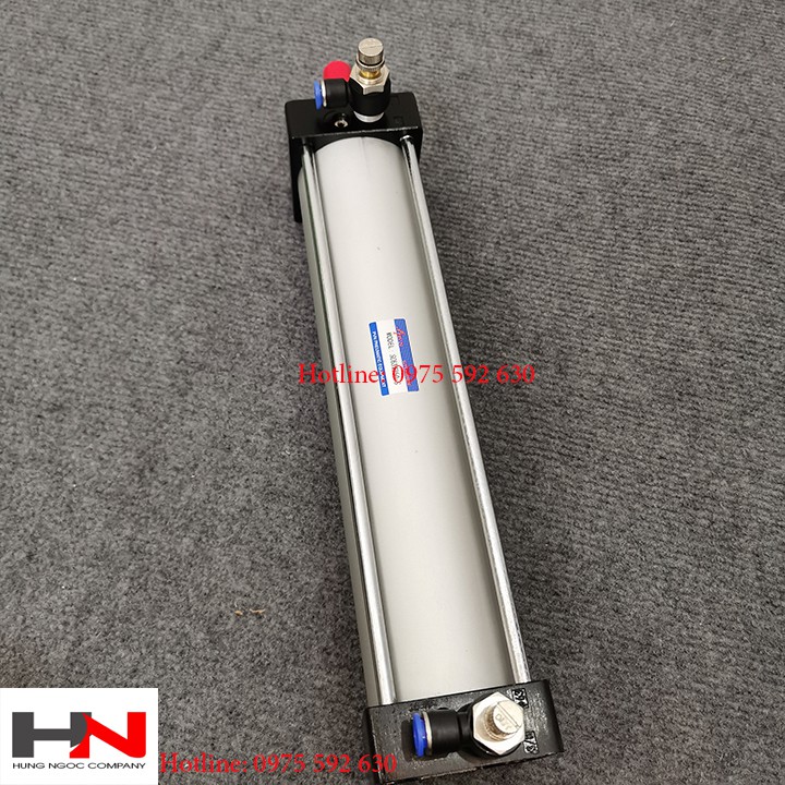 Xi lanh khí nén 63x150 có kèm van tiết lưu ống 8mm