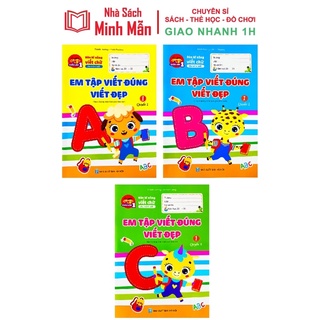 Sách - combo em tập viết đúng viết đẹp 1, quyển 1, quyển 2, quyển 3