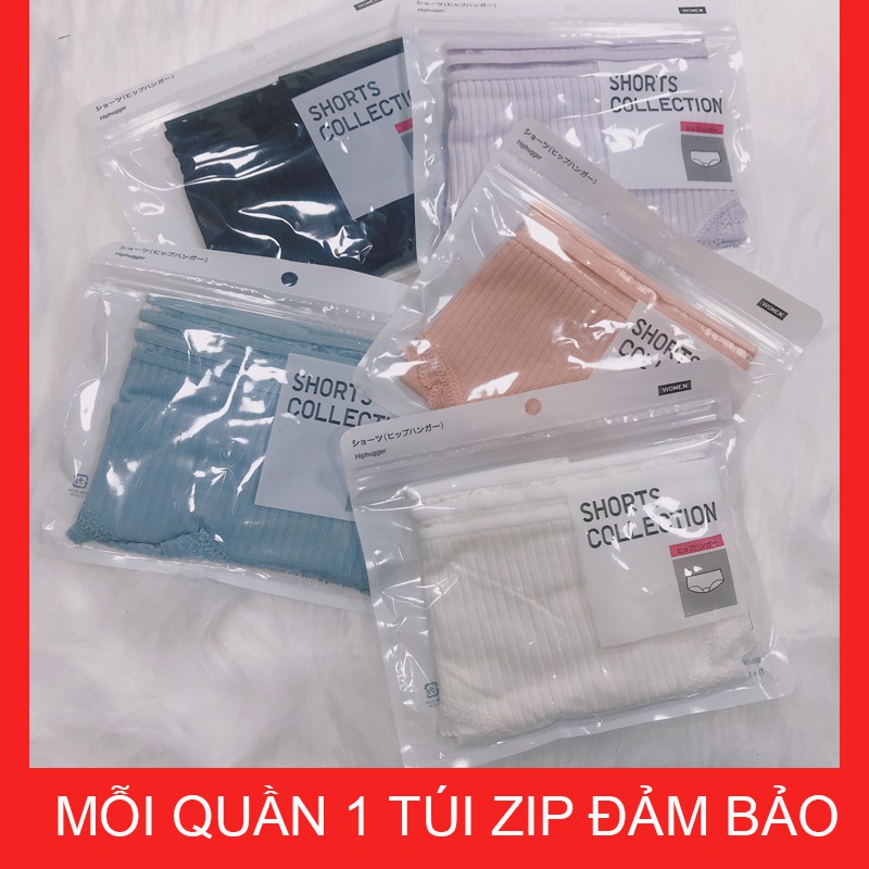 Quần lót nữ cotton cạp sọc kháng khuẩn thun lạnh dễ thương sexxy gợi cảm (8 màu)