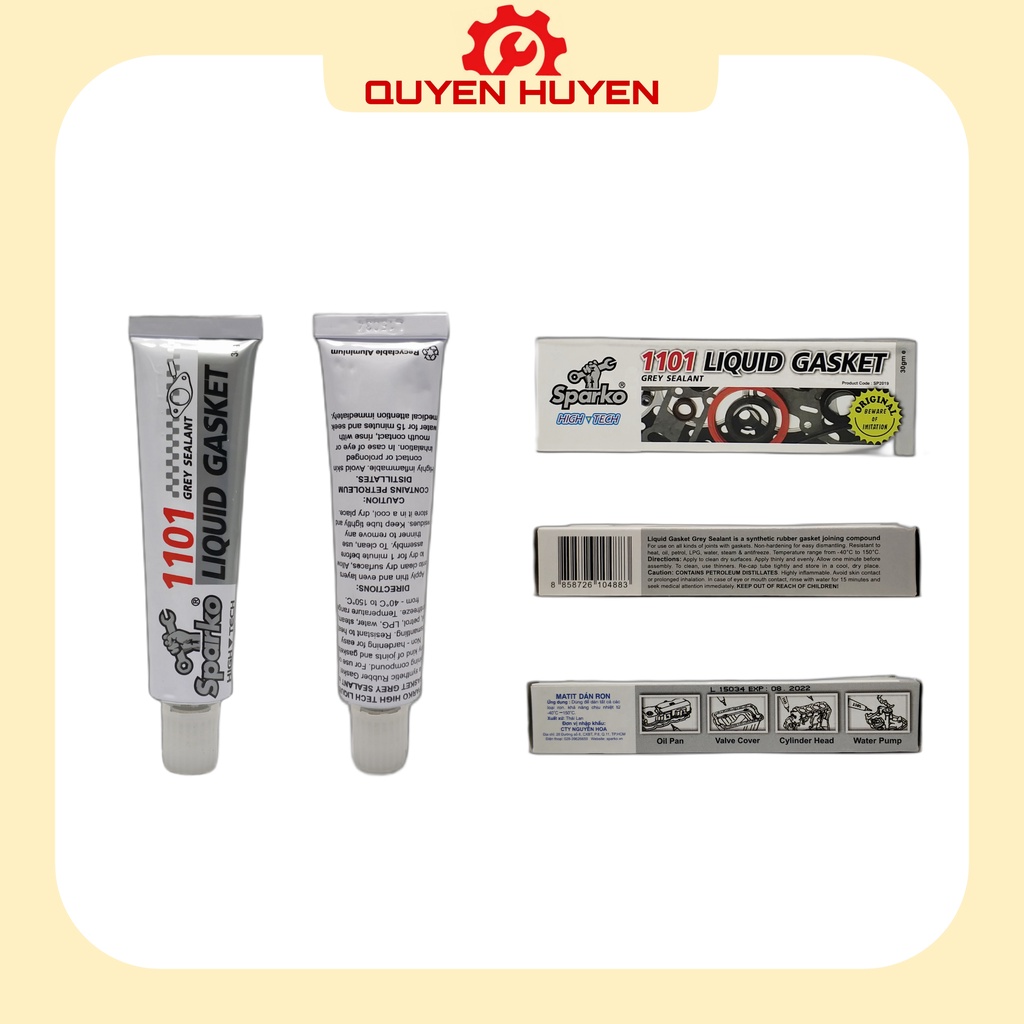 Keo dán Gioăng Ron xe máy LIQUID GASKET dùng cho Quy lát, côn, bưởng điện, đầu bò, nắp cam