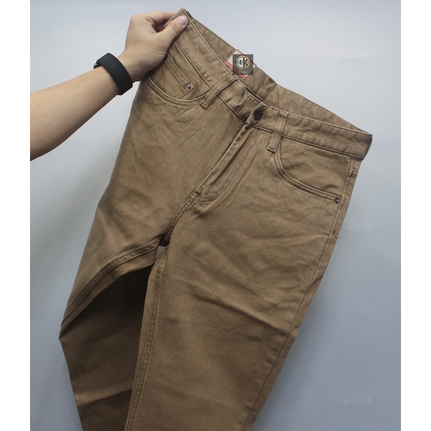 Quần Kaki Jean Màu Nâu bò KA-21, Quần Kaki Nam Dáng Ôm Đứng, Chất Vải Co Giãn Thoải Mái, DOKI