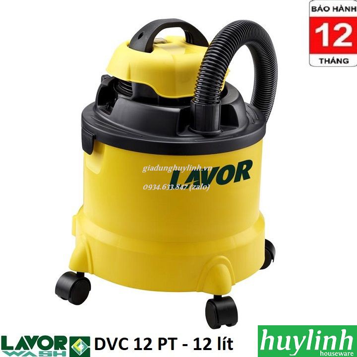 [Mã ELHAMS5 giảm 6% đơn 300K] Máy hút bụi khô và ướt Lavor DVC 12 PT - 12 lít