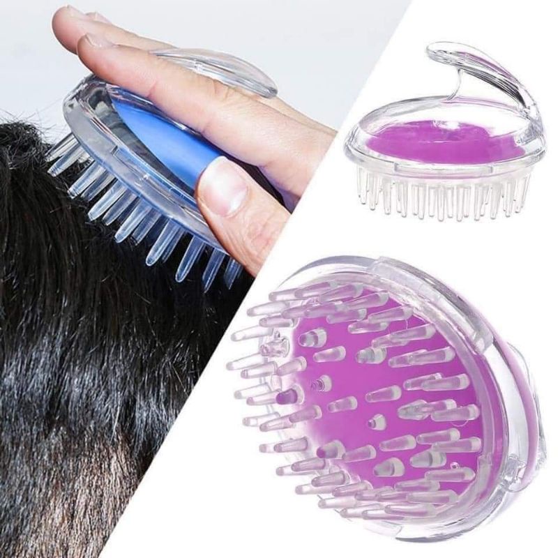 Lược gội đầu silicon dạng tròn ,massage da đầu thuận tiện