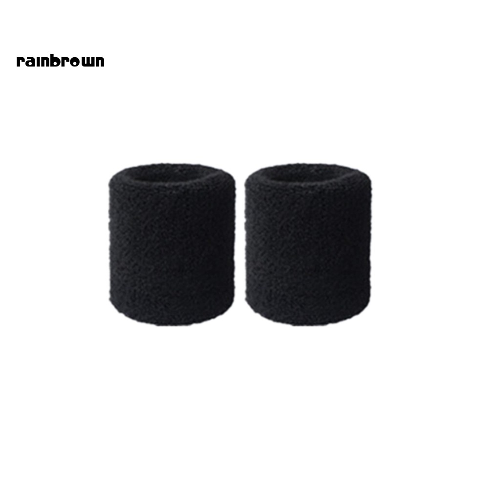 Set 2 băng cổ tay thấm hút mồ hôi chơi thể thao