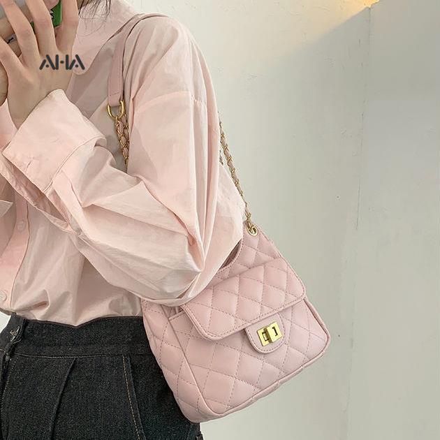 Túi xách AHA official cỡ nhỏ phối dây xích thời trang dành cho nữ
