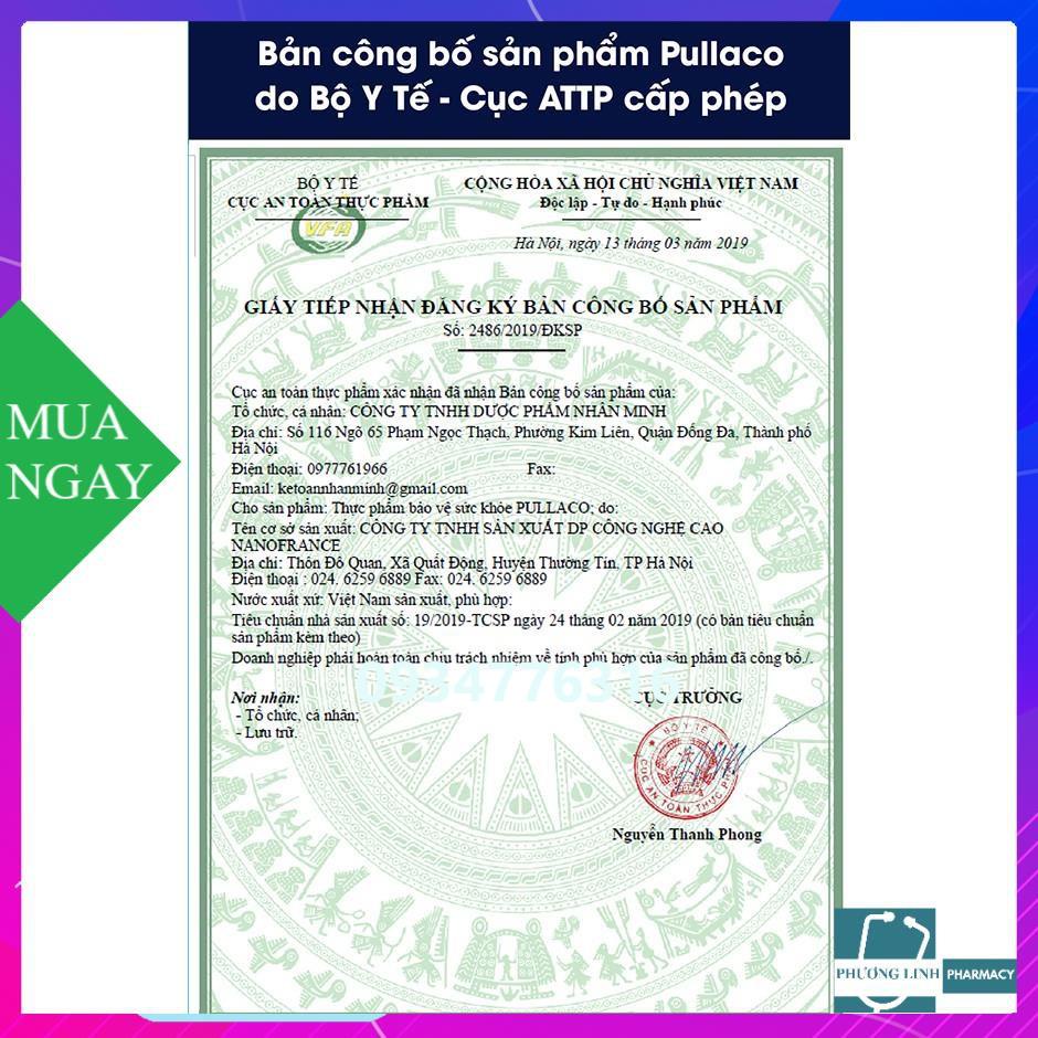 (Chính hãng ) Pullaco bổ phế giảm ho long đờm hộp 12 vỉ tặng ngay hộp sâm việt