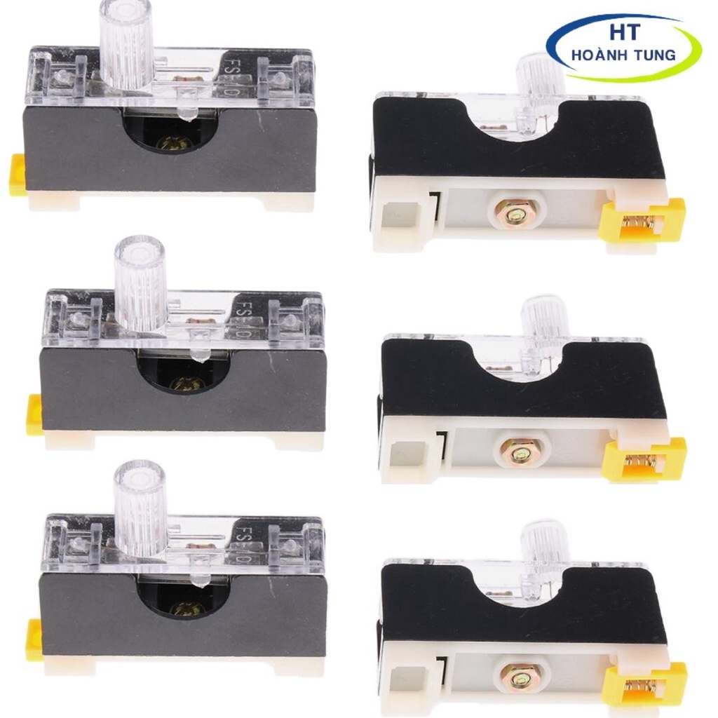 Bộ cầu chì kính trắng FS-101 có đèn gồm vỏ chì và ruột chì 10A điện áp 250VAC bảo vệ quá dòng trong hệ thống điện