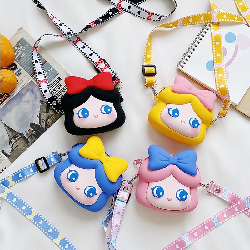 [SIZE MINI] Túi đeo chéo mini chất liệu silicon cho bé dễ thương phong cách Hàn Quốc