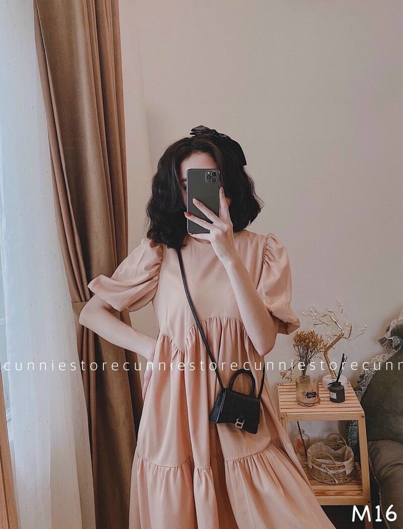 [Mã FAMARAL1 giảm 10K đơn 50K] váy xoè dáng dài tiểu thư cổ tròn nhiều màu nên dáng siêu xinh | BigBuy360 - bigbuy360.vn