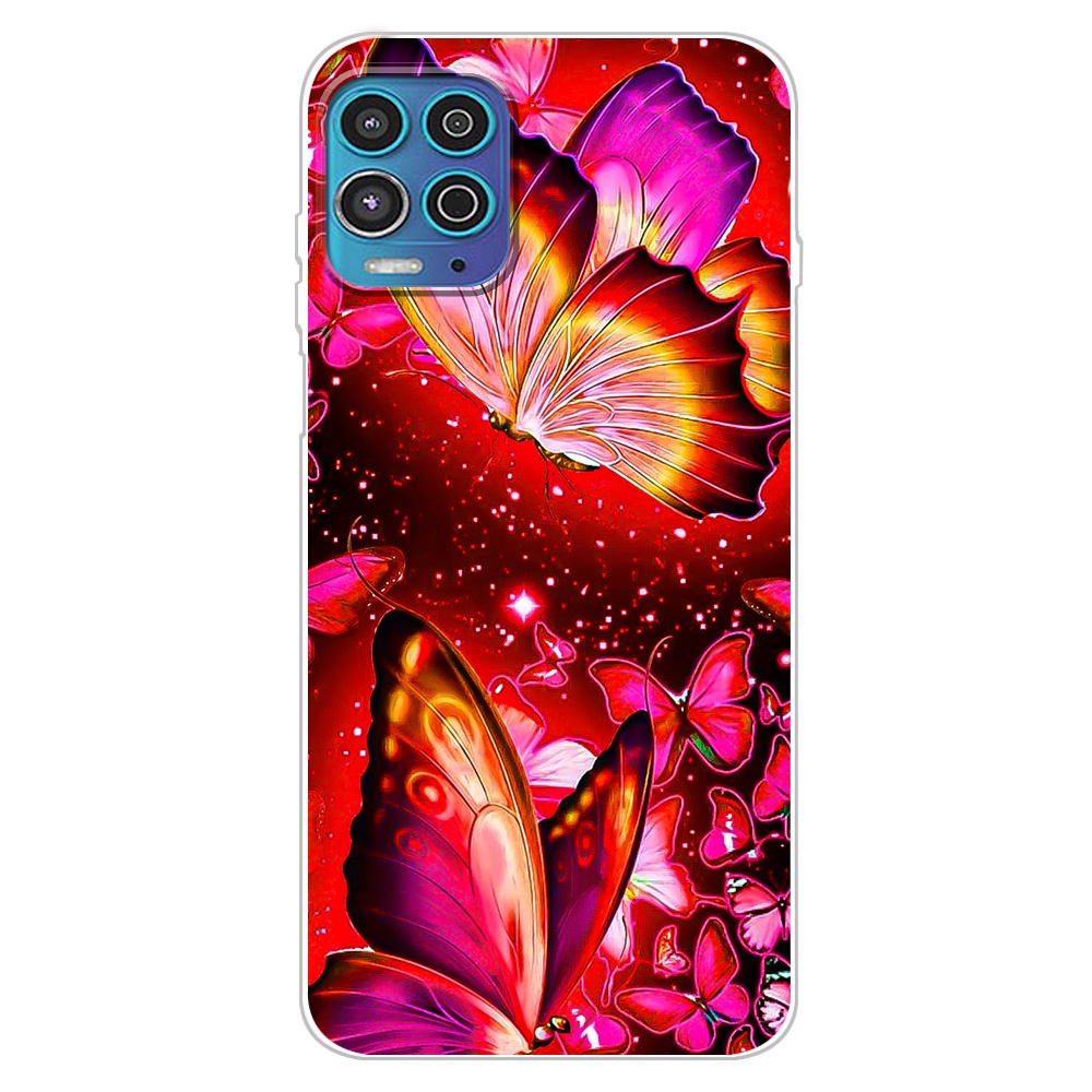 Ốp Lưng Silicone/Tpu In Họa Tiết Hoa Cho Motorola Moto G100