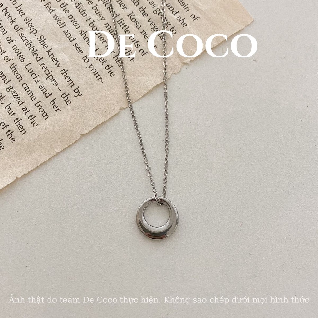 [KHÔNG ĐEN GỈ] Vòng cổ titan hình mặt tròn Full Moon De Coco decoco.accessories