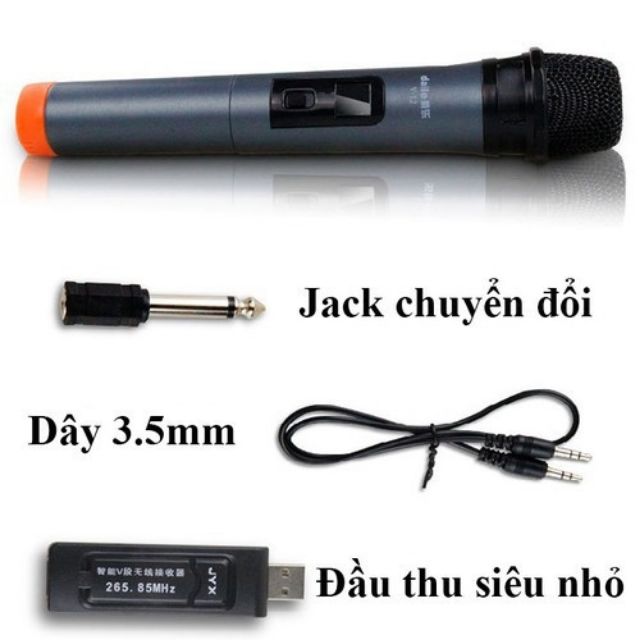 [Loại 1] Micro Karaoke Không Dây Đa Năng V12 Dành Cho Loa Kẹo Kéo, Amli, Loa xách tay Bluetooth.