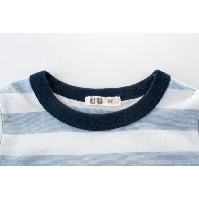 Áo Thun Ngắn Tay Kẻ Sọc Cho Bé Trai