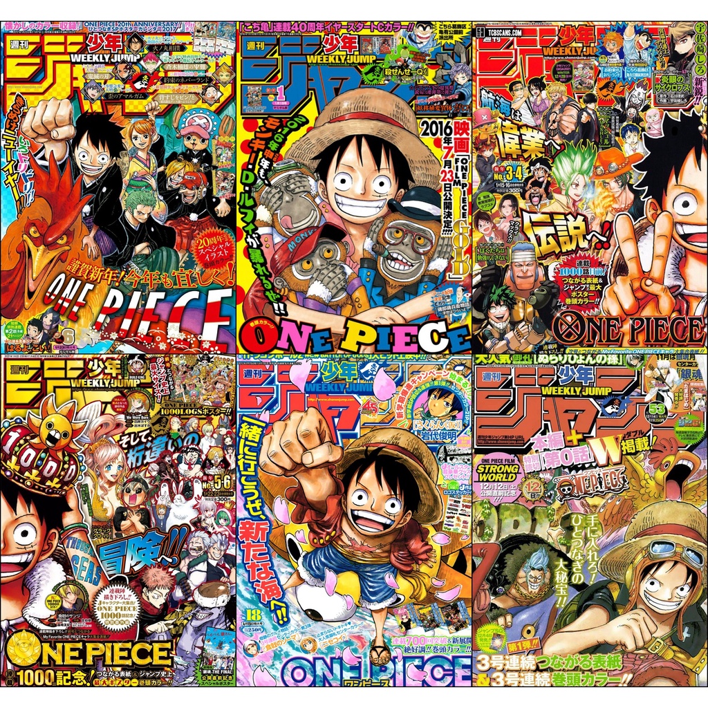 Bộ 6 Áp phích - Poster Anime One Piece - Vua Hải Tặc   - A3, A4, A5