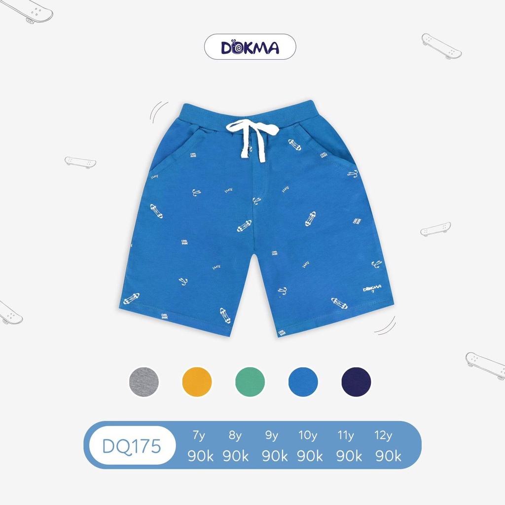 Quần đùi bé trai chất liệu cotton da cá hiệu Dokma size 7 - 12 tuổi Tiệm Nhà Sóc