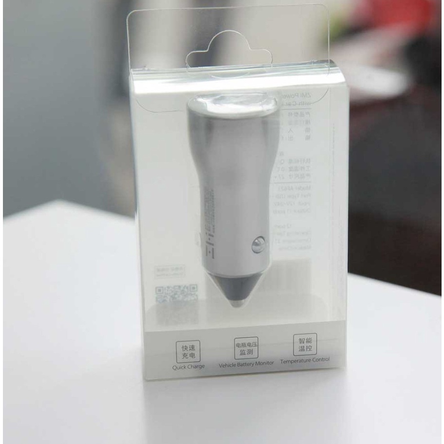 Củ Sạc Nhanh Ô Tô Xiaomi ZMI AP621 2 Cổng 18W có đèn hiển thị