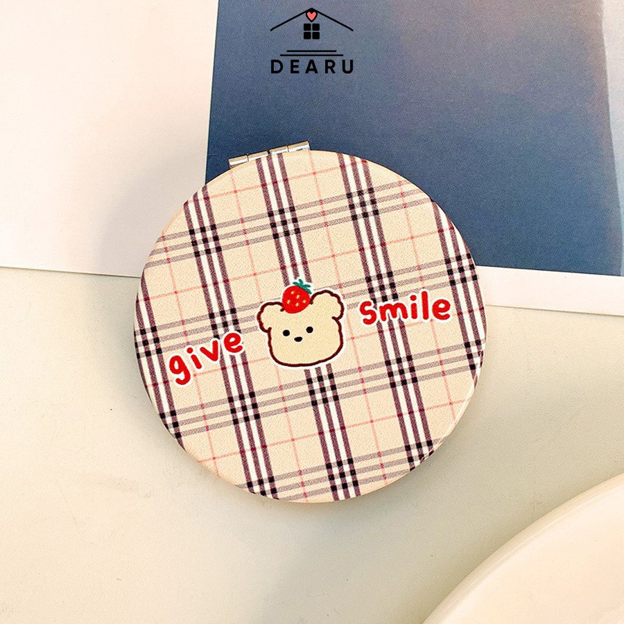 Gương trang điểm mini 2 mặt cầm tay siêu gọn, Gương trang điểm cutephomaique, Gương mini tiện dụng dễ dùng