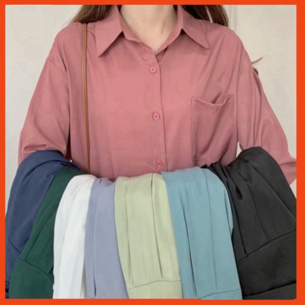 {xuu_design} Áo sơ mi cổ polo dài tay dáng rộng thời trang Hàn Quốc loại 1 loại 1 A,033 | BigBuy360 - bigbuy360.vn
