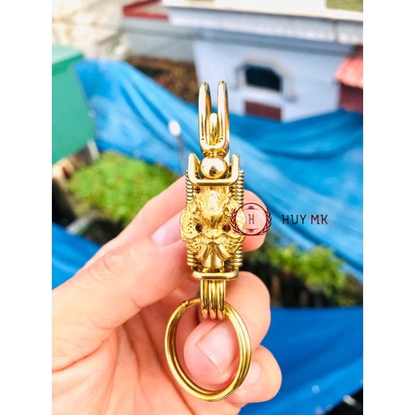 Móc khoá thủ công rồng vàng