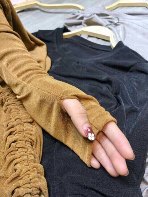 ĐẦM TAY DÀI RÚT DÂY (KÈM HÌNH THẬT)