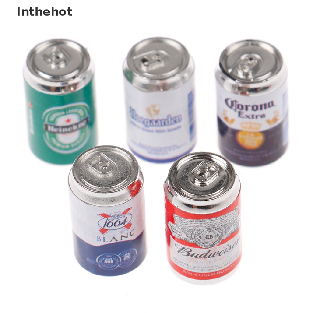 5 Mô hình lon bia soda mini tỷ lệ 1/6 trang trí xinh xắn