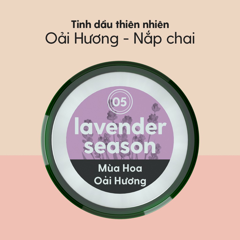 Tinh Dầu Oải Hương Lavender Organic Thiên Nhiên Nguyên Chất Đậm Đặc Xông Thơm Phòng, Làm Nến Thơm HENY GARDEN