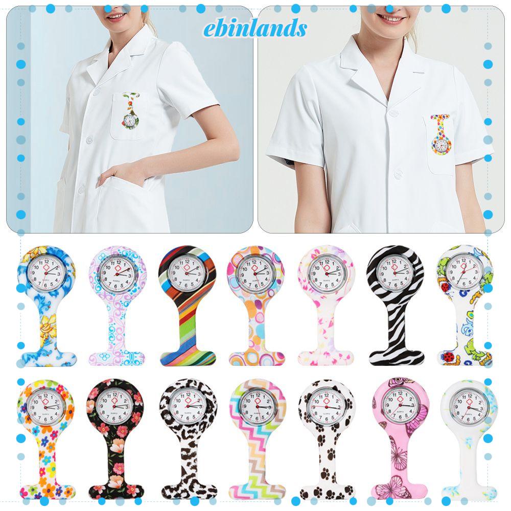 Ebinlands Đồng Hồ Đeo Tay Bằng Silicone Nhiều Màu Cho Y Tá Bác Sĩ