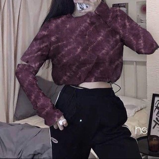 [CÓ ẢNH THẬT] Áo Croptop Loang Hở Tay- LOLIPOP